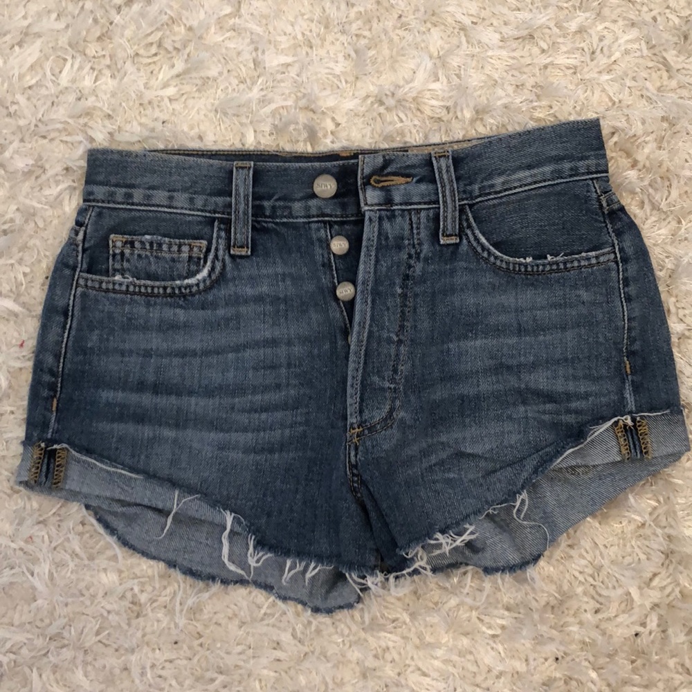 high waisted denim shorts